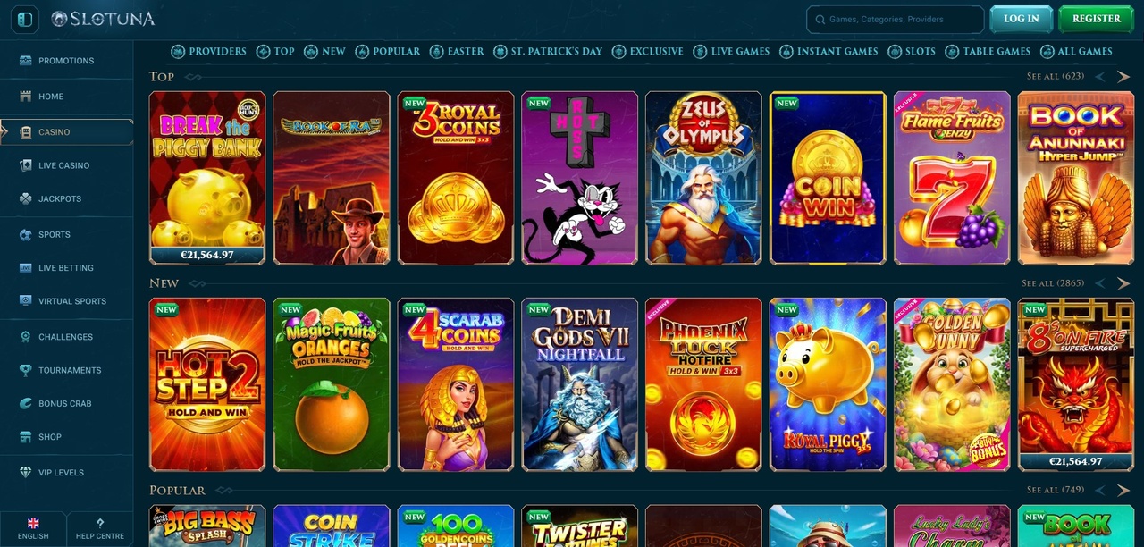 Slotuna Casino - Ολοκληρωμένη Κριτική 2026 Casino
